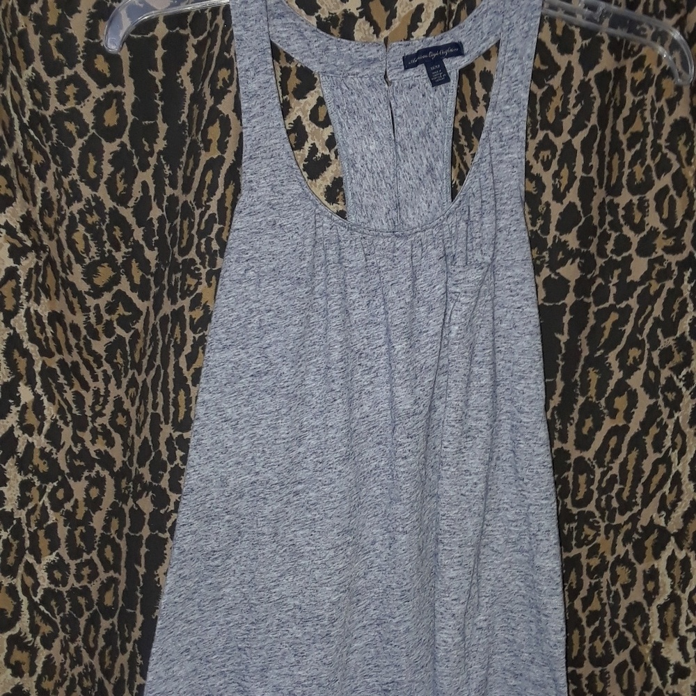 Washed blue tank top